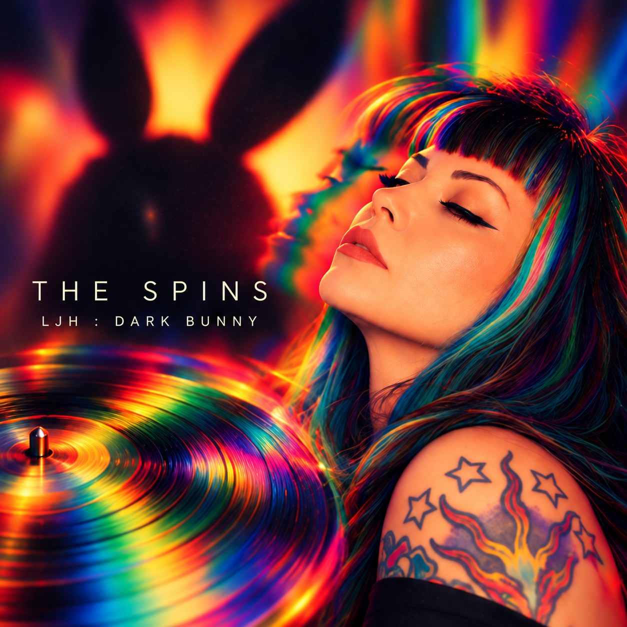The Spins: a vinyl record opens into a psychedelic vortex